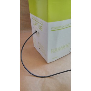 Кабель зовнішній UTP кат.5е, PE, 4 пари,24AWG, 305 м, чорний KDUT8013. Photo 3 Кабель зовнішній UTP кат.5е, PE, 4 пари,24AWG, 305 м, чорний KDUT8013. Photo 3