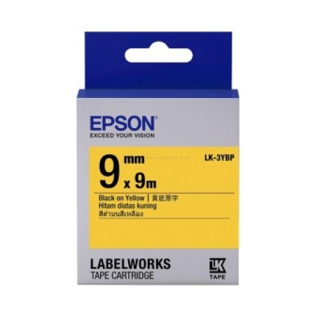Витратні матеріали для друкувальних пристроїв EPSON Tape - LK3YBP Pastel Blk/Yell (C53S653002)