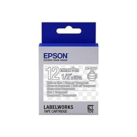 Витратні матеріали для друкувальних пристроїв EPSON Tape - LK4TWN Clear White/Clea (C53S654013)
