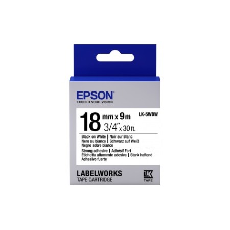 Витратні матеріали для друкувальних пристроїв EPSON Tape - LK5WBW Strng adh Blk/Wh (C53S655012)