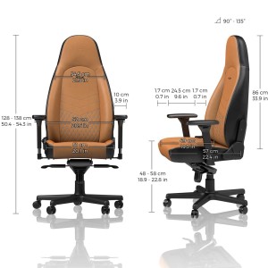 Крісло геймерське Noblechairs ICON Real Leather Cognac/Black. Photo 3