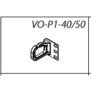 Кабелеутримувач горизонтальний40x50мм, 1шт, RAL900 5 VO-P1-40/50