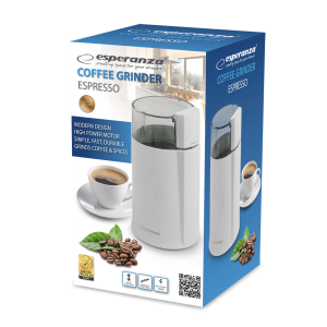 Кавомолка 160W, White, ємність контейнера для зере н 50г, ніж/чаша з нерж. сталі, обмінна гарантія EKC001W Coffee Grinder Espress. Photo 3