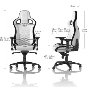 Крісло геймерське Noblechairs EPIC White/Black. Photo 3
