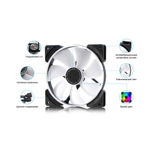Вентилятор для корпусу 140 мм ARGB PWM Prisma AL-14 ARGB PWM. Photo 2