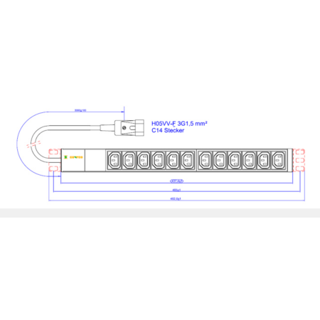 Блок живлення (PDU) CONTEG IP-BA-C12C300010 (IP-BA-C12C300010)