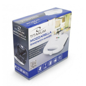 Бутербродниця 700W White з гриль пластинами, ан типригарне покриття, авт.контроль температури TKT004W Sandwich Maker 700W. Photo 3