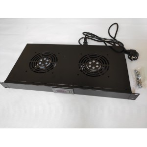 Вентиляторний блок (2 вентилятори) з термостатом д о шаф KD-301-8. Photo 2