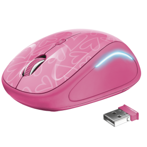 Бездротова Мишка Yvi Fx Pink 1600 dpi Yvi Fx Wireless Mouse Pink. Photo 2