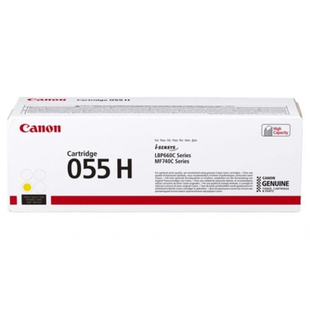 Витратні матеріали для друкувальних пристроїв CANON Cartridge 055H Yellow(5.9K) (3017C002AA)