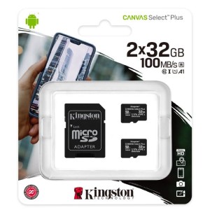 карта пам'яті 32GB micro SDHC Canvas Select Plus 1 00R A1 C10 Two Pack + Single Adapter SDCS2/32GB-2P1A