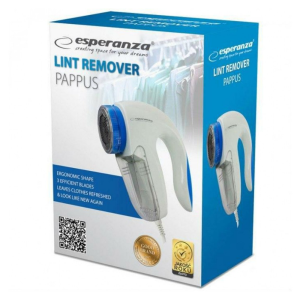 Машинка для стрижки катишків біло-блакитна Lint Remover ECS006. Photo 2