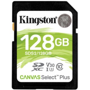 Карта пам'яті 128GB SDXC C10 Canvas Select Plus  100R/85W UHS-I, U3, V30 SDS2/128GB