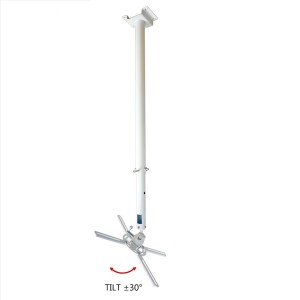 Кріплення для проектора стельове, до 15кг  нахил: -30 + 30 відстань від стелі: 800-1450 мм  PRB80-145 white. Photo 3