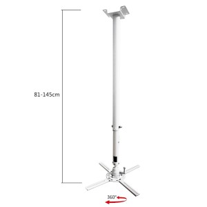 Кріплення для проектора стельове, до 15кг  нахил: -30 + 30 відстань від стелі: 800-1450 мм  PRB80-145 white. Photo 2