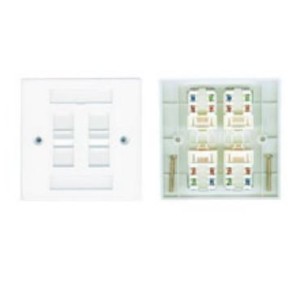 Розетка 4хRJ45, UTP 5e, внутр., біла WNC-00009-02. Photo 2