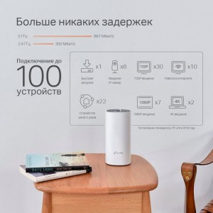 Домашня Mesh Wi-Fi система (2шт у комплект) AC1200 Hybrid Mesh Wi-Fi Powerline/2xGb LAN Ports Deco P9(2-pack). Photo 3