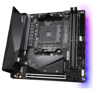 Mатеринська плата sAM4 AMD B550 2xHDMI/DP 2xM.2 (PCIe 4.0) USB 3.2 2.5 GbE LAN mini-ITX B550I AORUS PRO AX. Photo 2