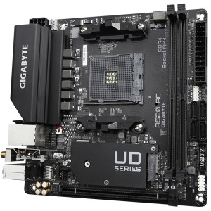 Mатеринська плата sAM4 AMD A520 2xHDMI/DP 1xM.2 USB 3.2 GbE LAN mini-ITX A520I AC. Photo 3