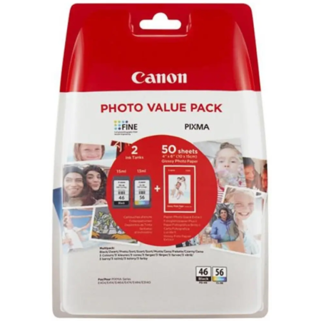 Витратні матеріали для друкувальних пристроїв CANON PG-46/CL-56 PHOTO VALUE Pack (9059B003AA)