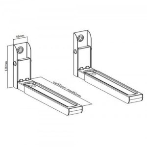 Кронштейн для мікрохвильової печі BRATECK MB-6 S ( колір сірий) MB-6 S. Photo 2