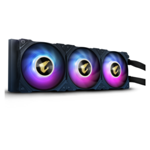 Кулер All-in-one Liquid Coolerwith LCD Display 3x1 20mm RGB FAN 60x60 color LCD MicroSD AORUS WATERFORCE X 360. Photo 3