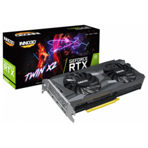 Відеокарта NVIDIA RTX 3060 LHR  GPU: 1777MHz MEM: 12G GDDR6 15.0Gbps 3DP+HDMI Inno3D RTX 3060 Twin X2