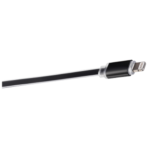 Кабель синхронізації Logan Apple Lightning - USB 1  м Black (EL118-010BK) EL118-010BK. Photo 3