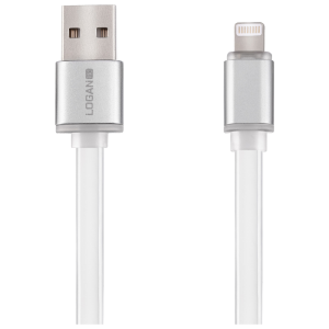 Кабель синхронізації Logan Apple Lightning to USB  1 м White (EL118-010WH) EL118-010WH. Photo 2