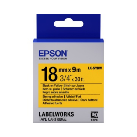 Витратні матеріали для друкувальних пристроїв EPSON Tape - LK-5YBW Black/Yellow (C53S655010)