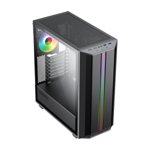 Корпус ATX без блока живлення  305mm),ATX,M-ATX,ITX Precision Black. Photo 3