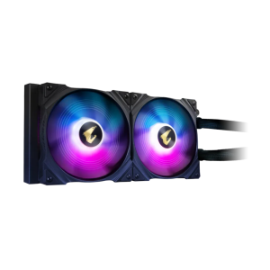 Кулер All-in-one Liquid Cooler with LCD Display 2x 140mm RGB FAN 17.1~36.5 dBA AORUS WATERFORCE 280. Photo 2