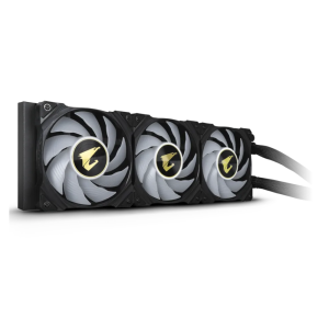 Кулер All-in-one Liquid Cooler with LCD Display 3x 120mm RGB FAN 16.9~31.0 dBA AORUS WATERFORCE 360. Photo 2