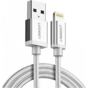 кабель Lightning To USB-A 2.0 Silver 1M MFi charging&data syn, Aluminum case + Nylon US199/60161