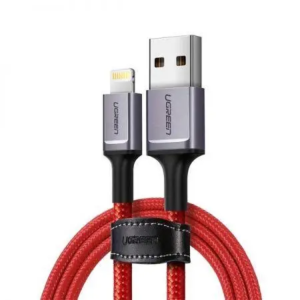 кабель Lightning To USB-A 2.0 Red 1M MFi charging&data syn, Aluminum case + Nylon US293/80635