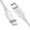 кабель Lightning To USB-C 2.0 1M White MFi  charging&data syn, ABS Case+TPE US171/10493. Photo 1