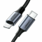 кабель Lightning To USB-C 2.0 1M Black MFi charging&data syn, Aluminum case + Nylon US304/60759. Photo 1