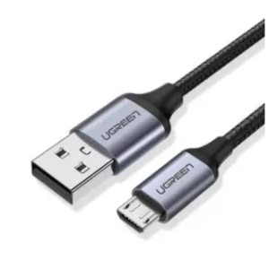кабель Micro USB To USB-A 2.0 1M Black charging&data syn, Aluminum case + Nylon braided US290/60146