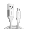 кабель Micro USB To USB-A 2.0 1M Silver charging&data syn, Aluminum case + Nylon braided US290/60151. Photo 1