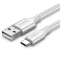 Кабель USB-C 2.0 To USB-A 2.0 1M Silver charging&data syn, support QC3.0/AFC/FCP US287/60121. Photo 1