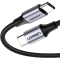кабель USB-C 2.0 To USB-C 2.0 60W 1M Black support PD3.0/QC4.0, Aluminum case with braid US261/50150. Photo 1