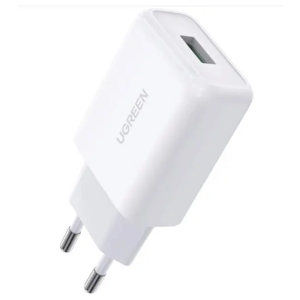 Зарядний пристрій USB-A QC3.0 18W White QC3.0 Output: 5V-3A、9V-2A、12V-1.5A CD122/10133