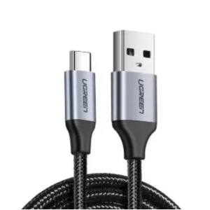 кабель USB-C To USB-A 2.0 1M Black charging&data syn, Aluminum case + Nylon braided US288/60126
