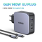 Зарядний пристрій GanTech USB-A+2*USB-C 140W Black with USB-C to USB-C Cable 1.5M CD289/90549. Photo 3