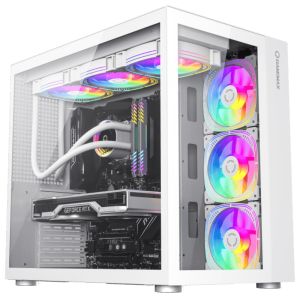 Корпус ATX без блока живлення , закалене скло Infinity White. Photo 3