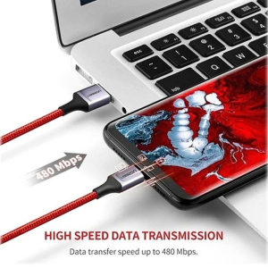 кабель USB-C To USB-A 2.0 1M RED Huawei Supercharg support QC3.0/QC2.0/SCP/FCP    US505/20527. Photo 3