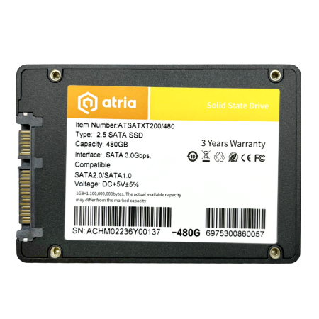 SSD накопичувач внутрішній ATRIA ATSATXT200/480 (ATSATXT200/480)