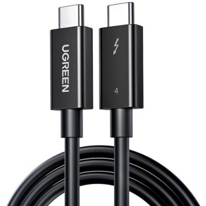 кабель USB-C To USB-C Thunderbolt 4 0.8M Black Data&Charging+&Audio+Video US501/30389
