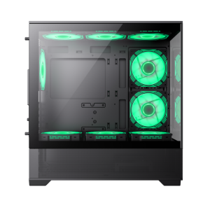 Корпус Micro-ATX без блока живлення  pered Glass,Mesh,USB2.0x2,USB3.0x1,COMBO AUDIO Vista MB. Photo 2
