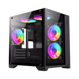 Корпус Micro-ATX без блока живлення  USB2.0x2, USB 3.0x1 Infinity Mini Black. Photo 2